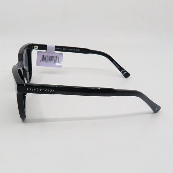 Prive Revaux The Yorke New Polarized Black/Grey Square Sunglasses - Picture 5 of 10